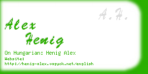 alex henig business card